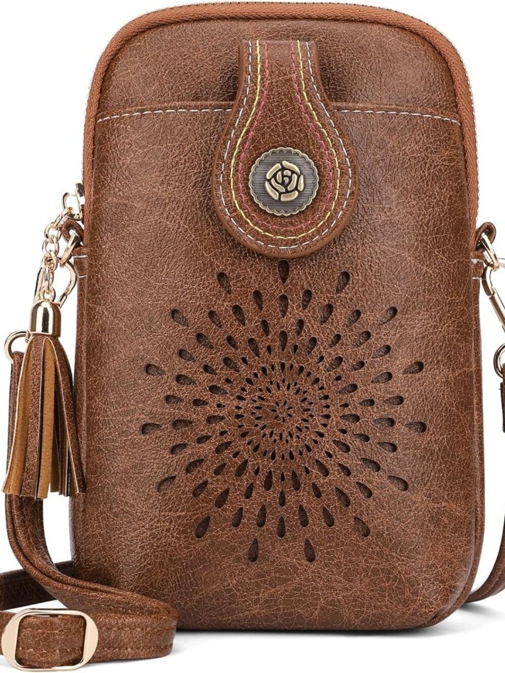 Small Crossbody Bags for Women, Lightweight Vegan Leather Cell Phone Purse, Cute - Picture 1 of 7